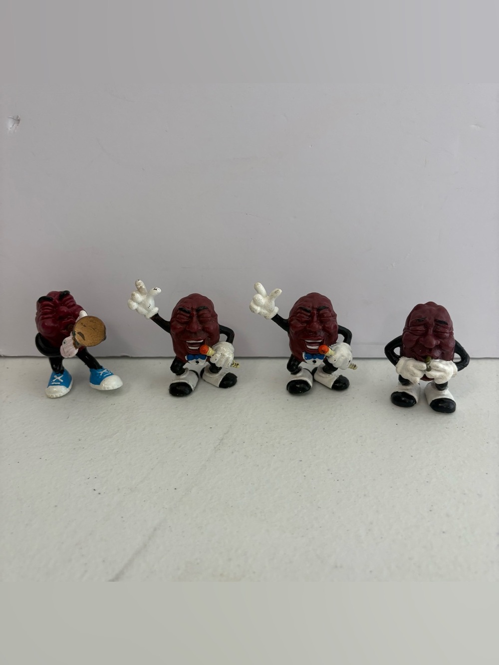 Lot Of 4 Vintage California Raisins Figures  1987-88 Applause Calrab Hardees PVC